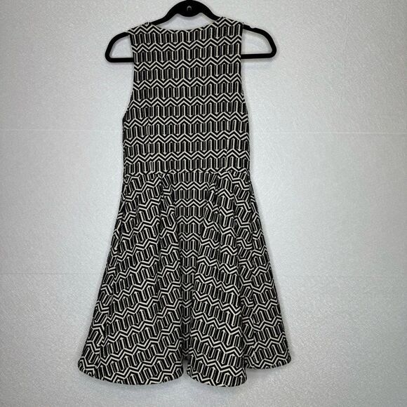 Anthropologie Liefsdottir Tonnelle Geometric Zip Front Dress 8 - Picture 6 of 6